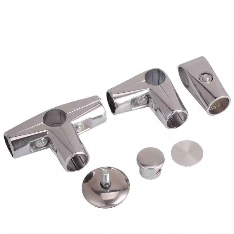 Aluminiumslegering til 25mm rørforbindelser i rustfrit stål faste dele landing udluftningsstativ rørfittings stang rundt rør