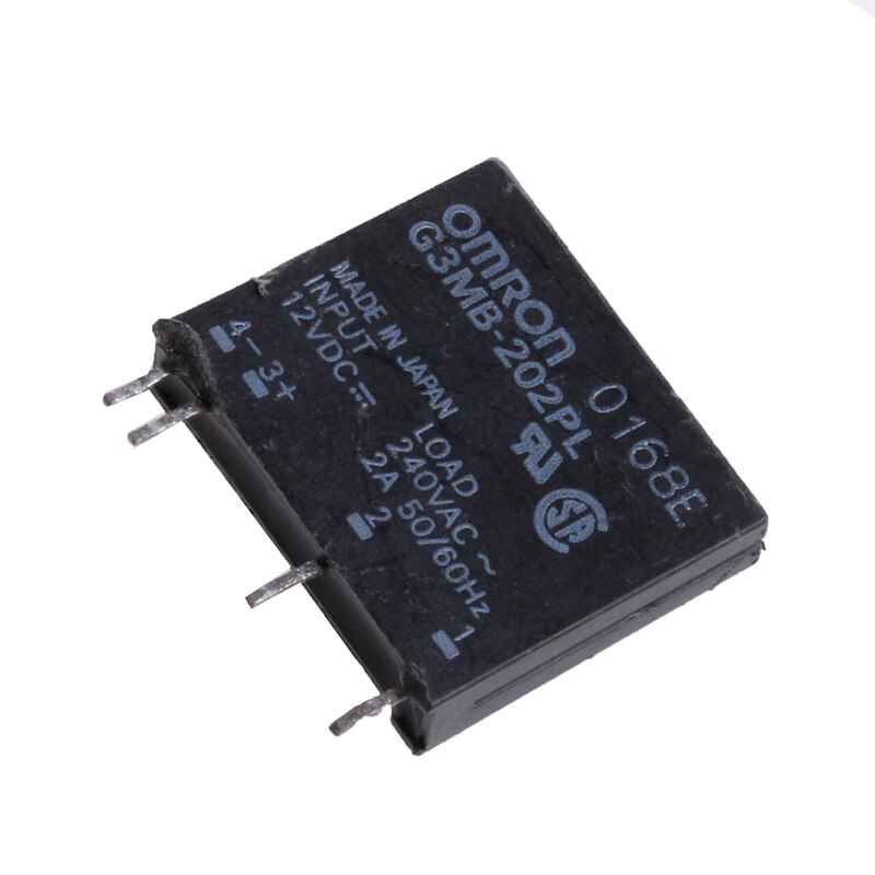 1pc halvledarrelä  g3mb-202pl dc-ac pcb ssr  in 12v dc out 240v ac 2a