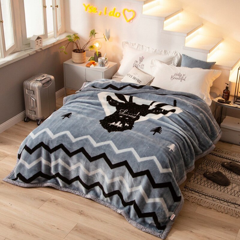 1.5M * 2M Dubbele Laag Winter Dekens Voor Bedden Super Zachte Pluizige Gewogen Warm Dikke Nertsen Deken Dubbele bed Winter Dikke Deken: 07