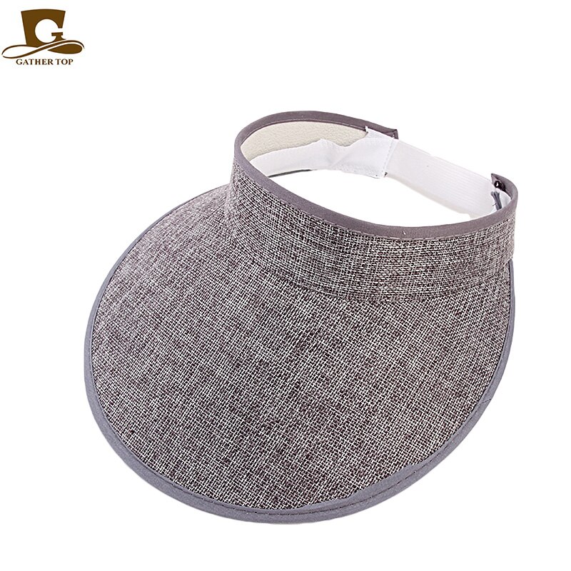 Women empty Top sun hat outdoor Summer Style hemp sports baseball cap Plastic Sun Visor Hat