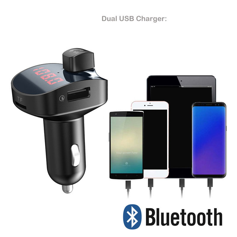 Bluetooth Receiver Car FM Transmitter Portable AUX Stereo FM Transmitter for MP3