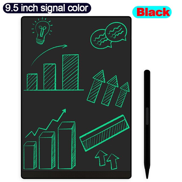 6.5/9.5/11.5 Inch Smart Writing Board Drawing Tablet LCD Screen Writing Graphic Tablets Electronic Handwriting Pad with Pen: 9.5-signal-black