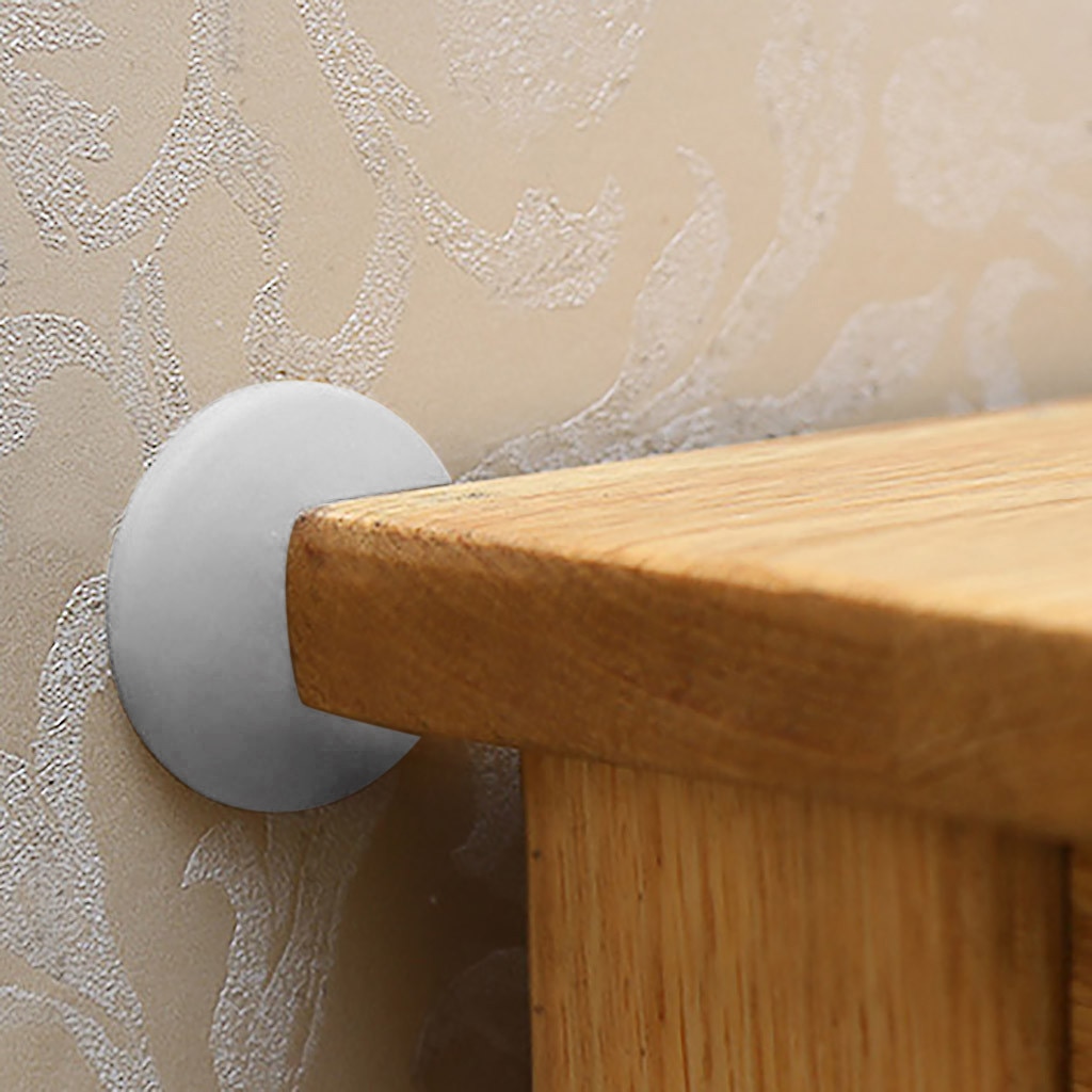 Rubber Home Wall Protector Door Handle Bumper Guard Stopper Self Adhesive Rubber Round Home Back Door Crash Pad#40: Default Title