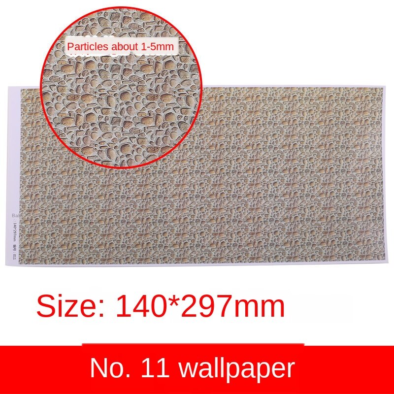 3pcs Sand table building model wall paper floor paper interior and exterior wall landscape model wallpaper making stickers: 11