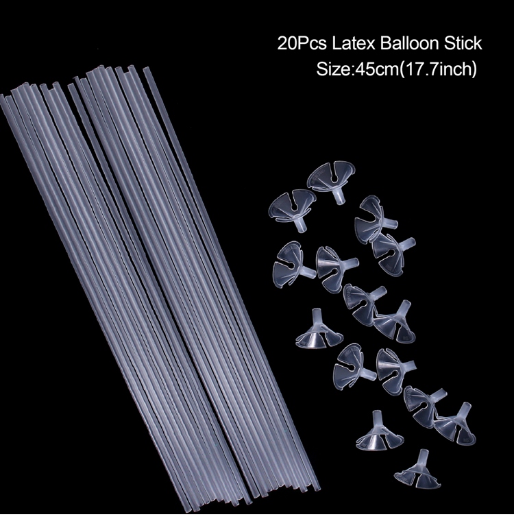 Balloon Arch Decor Plastic Balloon Clips Birthday Decoration Baby Shower Ballon Garland Chain Wedding DIY Baloon Accessories: 20pcs sticks
