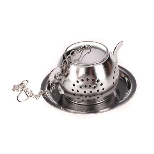 Strainer / infuser / tea spoon shaped teapot with tray. Grandado