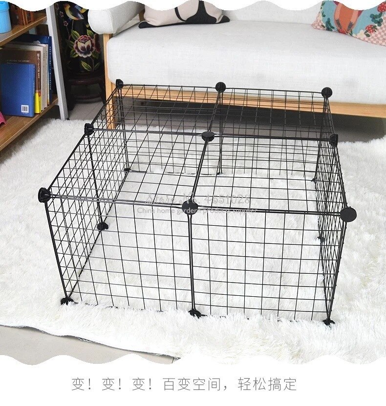 DIY Combination Wire Mesh Pet Cage dog Cat Rabbit Cage Multi Function Fence Iron Cage Guinea Pig Metal Hamster Cages