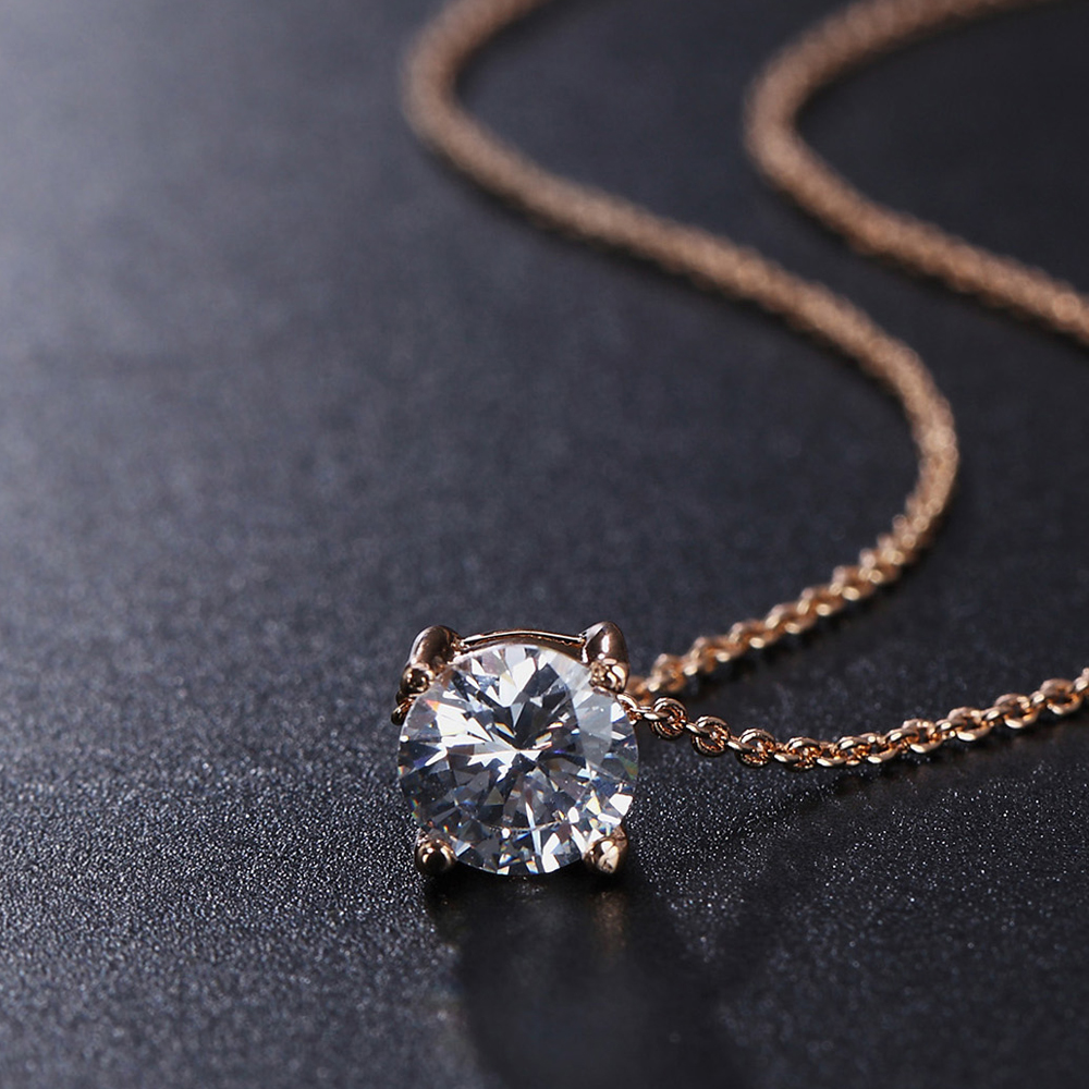 ZHOUYANG-collar clásico de circonia cúbica redonda para mujer, gargantilla de Color dorado, cadenas, accesorios de boda, joyería N415