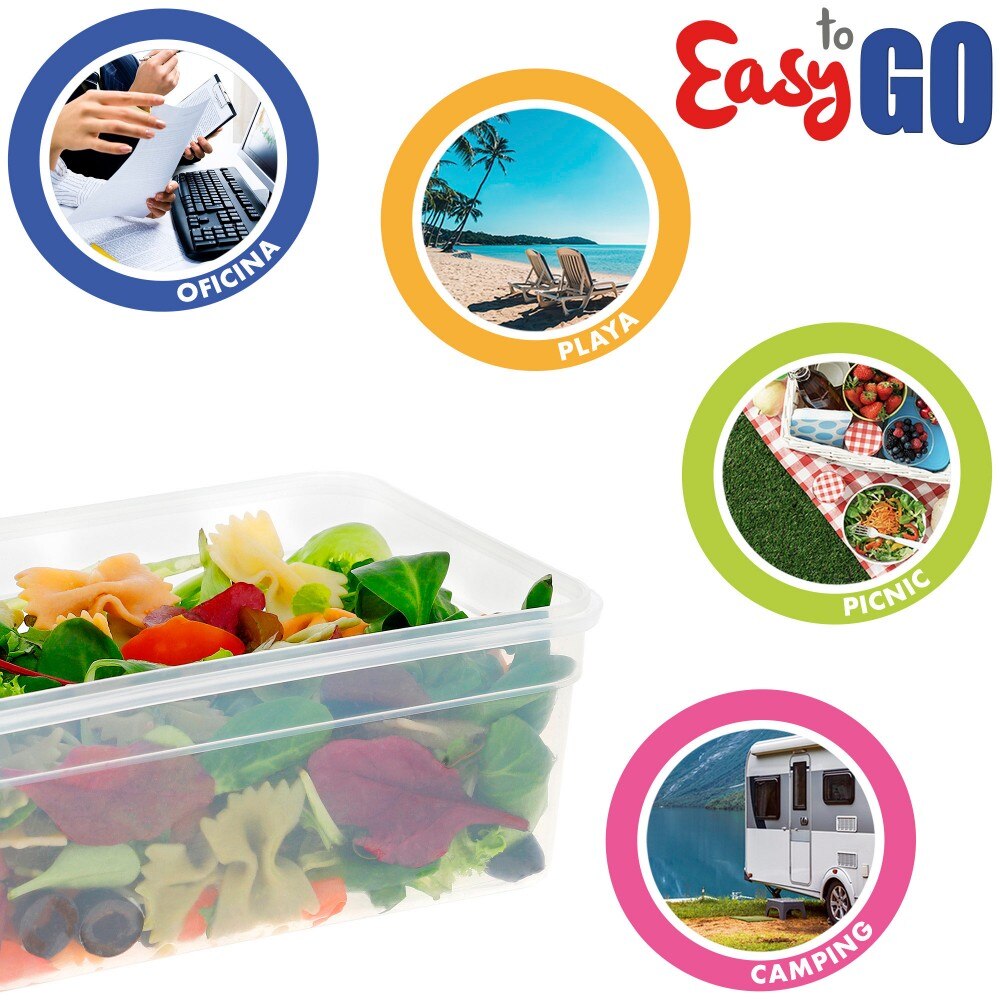 Tupper plástico, Fiambreras apilables, Bolsa comida trabajo, Tupper hermético, Bolsa térmica porta alimentos, Fiambrera plástico