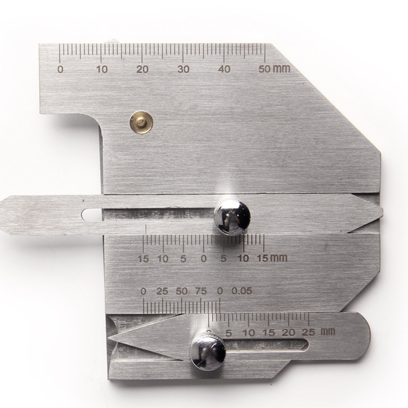 Svejsning inspektion lineal rustfrit stål hjc 60 gauge svejse perle højde svejsning søm størrelse måleværktøjer