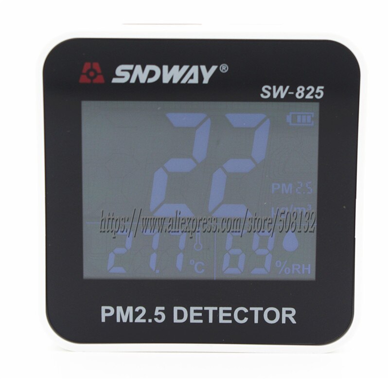 SNDWAY SW-825 Digital PM2.5 Detector meter and Temperature and Humidity Mini Portable Air Meter