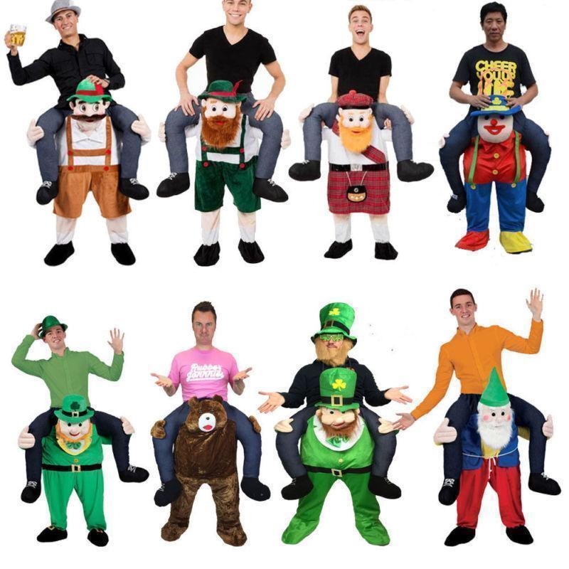 Carry Bavarian Beer Guy Ride On Me Oktoberfest Mascot Fancy Dress Costume Advertising Carnival Halloween Xmas Easter