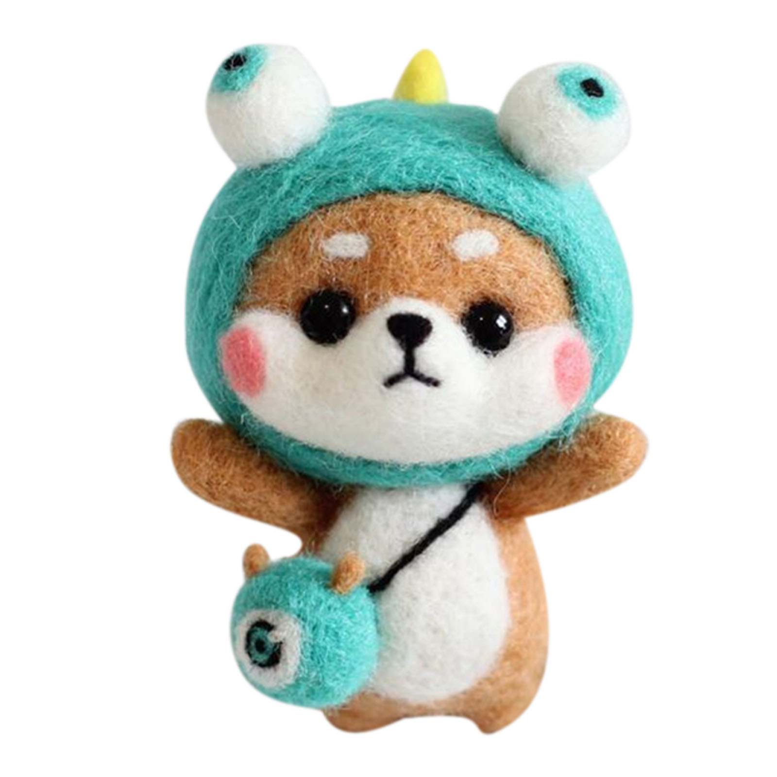 Cute Litter Dog Pattern Handmade Diy Poke Wool Felts Material Production Package Non-finished Handmade Pets Toy Doll Decor#40: G