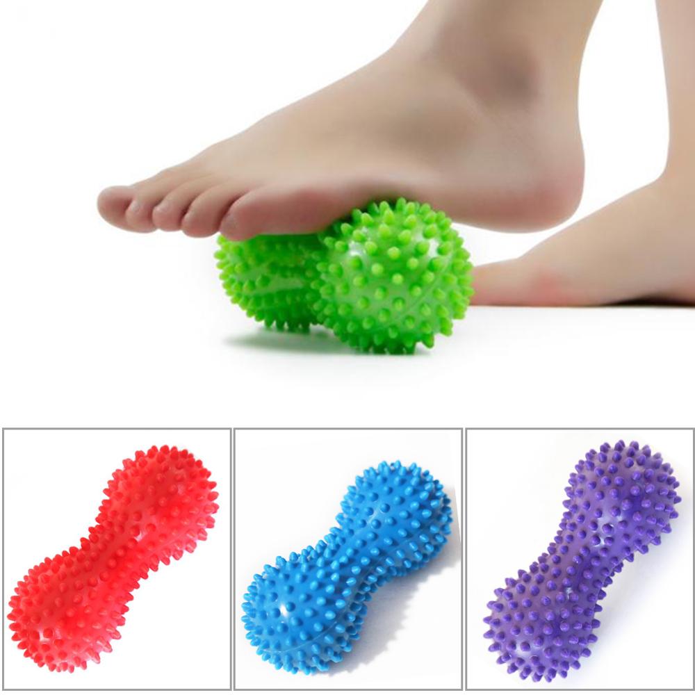 15cm 5 farver massagekugle spidse triggerpunkt lindring muskelsmerter stress jordnøddebold terapi sundhedspleje gym muskel relex apparat