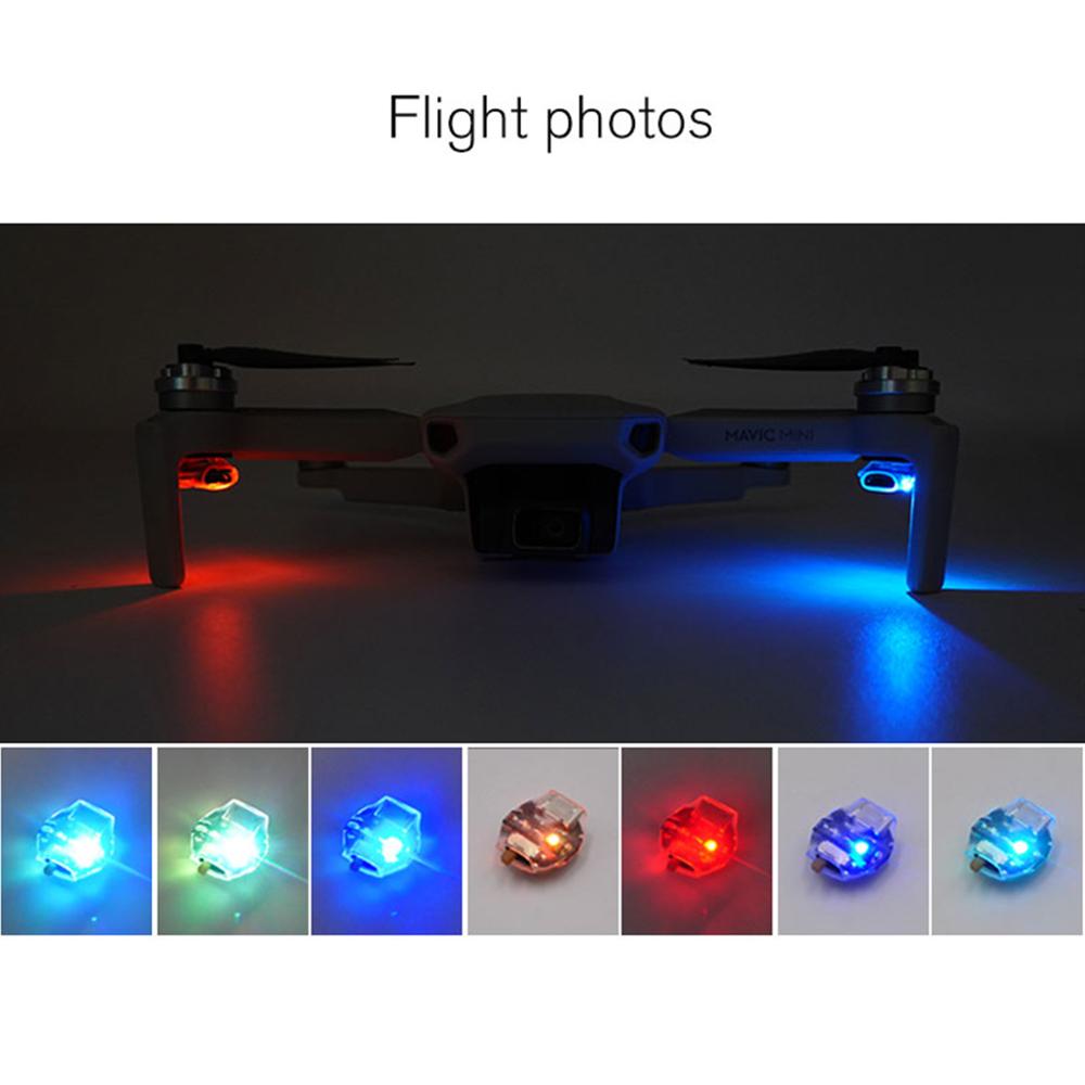 2 stk.mavic mini led-lys night flying kit signallys syv farve diy vælger til dji mavic mini drone tilbehør