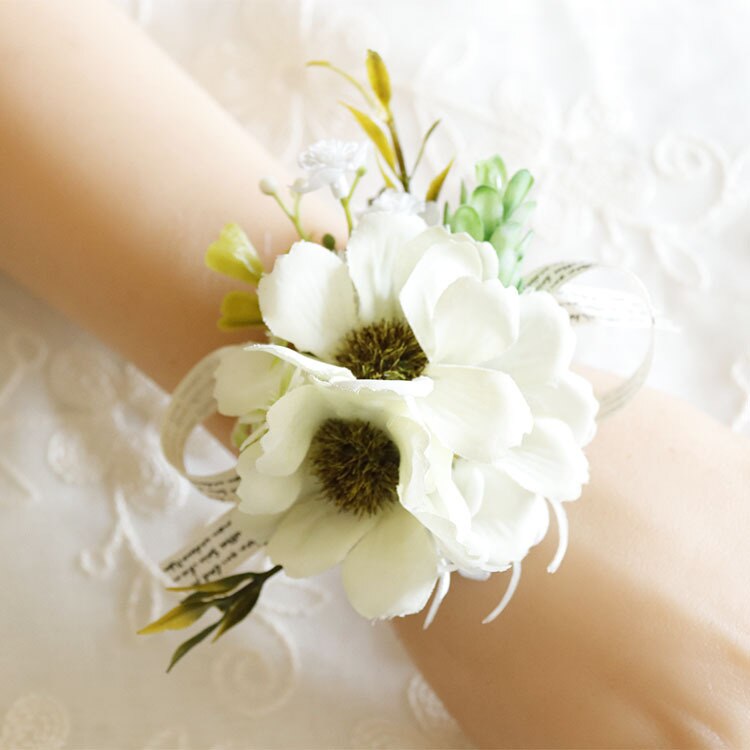 Corset de mariage pour hommes, fleur de Rose, bricolage, bouton, broche de demoiselle d'honneur, décoration de fête de mariage: Hand flower style 3