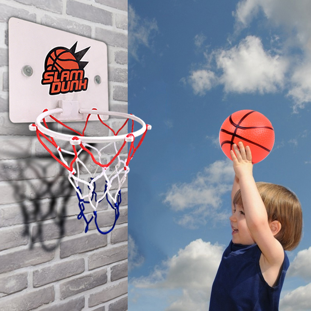 Plastik basketball backboard hoop mini netball board box net sæt børnelegetøj til udendørs motion sport ornamenter