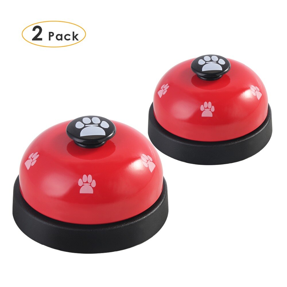 2 teile/los Hund Ausbildung Glocke Hund Eatting Trinken Töpfchen Trainer Glocke Fußabdruck Haustier Spielzeug Gewohnheit Verhalten Ausbildung Anruf