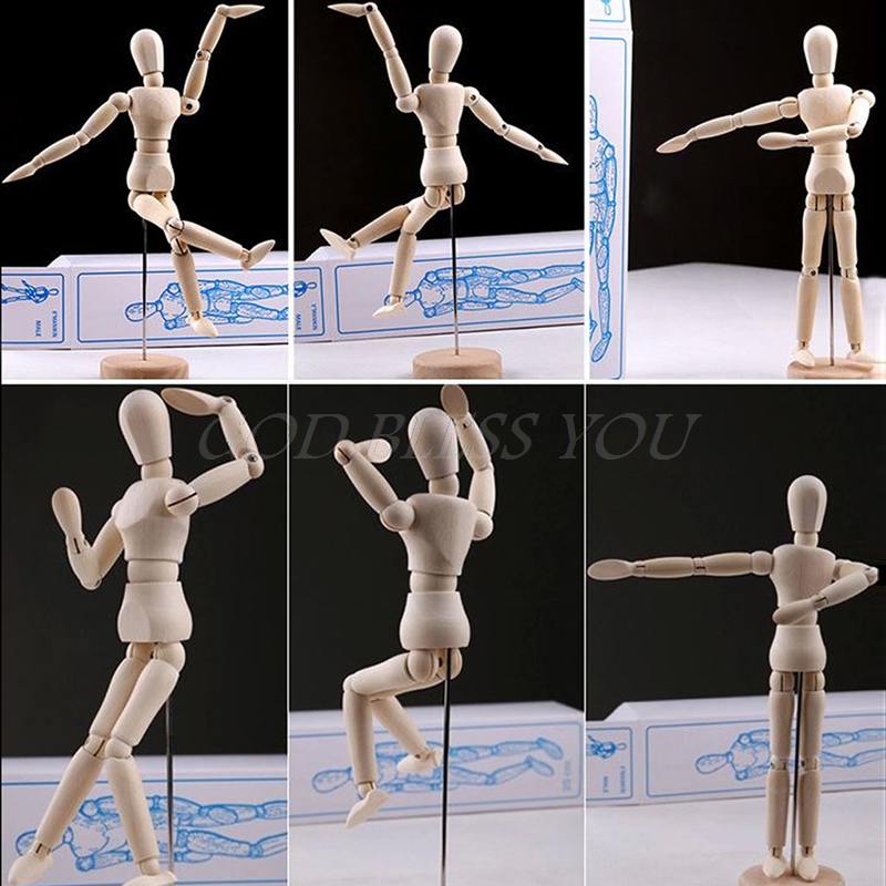 Maniquí de madera, extremidades movibles, arte figurativo humano, dibujo, modelo de esculpir, clase, dibujo, marioneta humana articulada