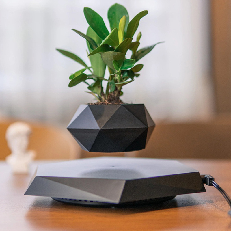 Zwevende lucht bonsaipot rotatie bloempot plantenbakken magnetische ophanging drijvende pot potplanten huis zonder planten