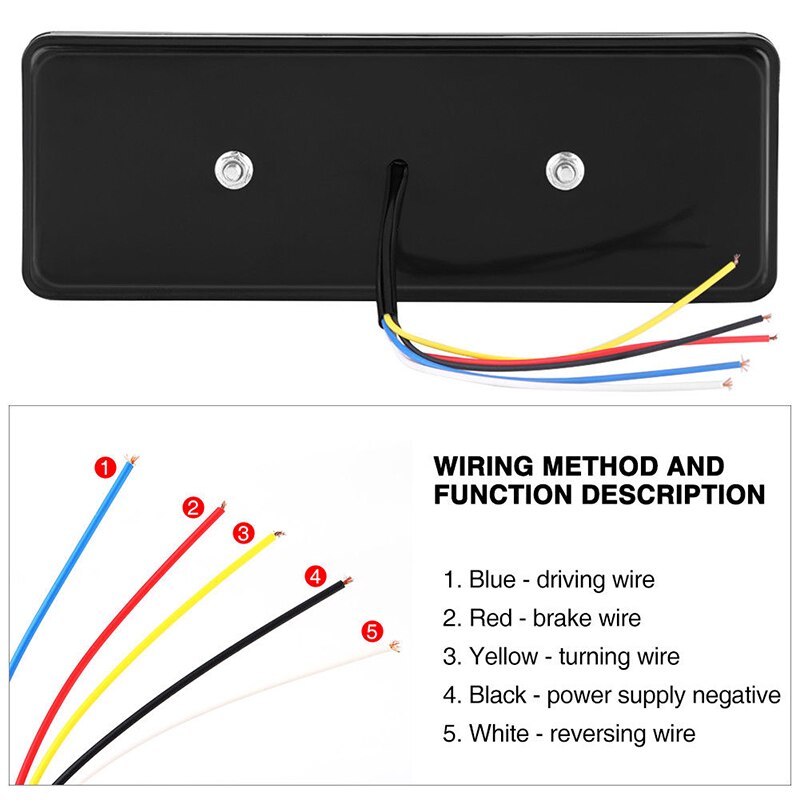 Super Bright Tail Light Rear 12V DC Rectangle 75LED For Caravan Car Indicator