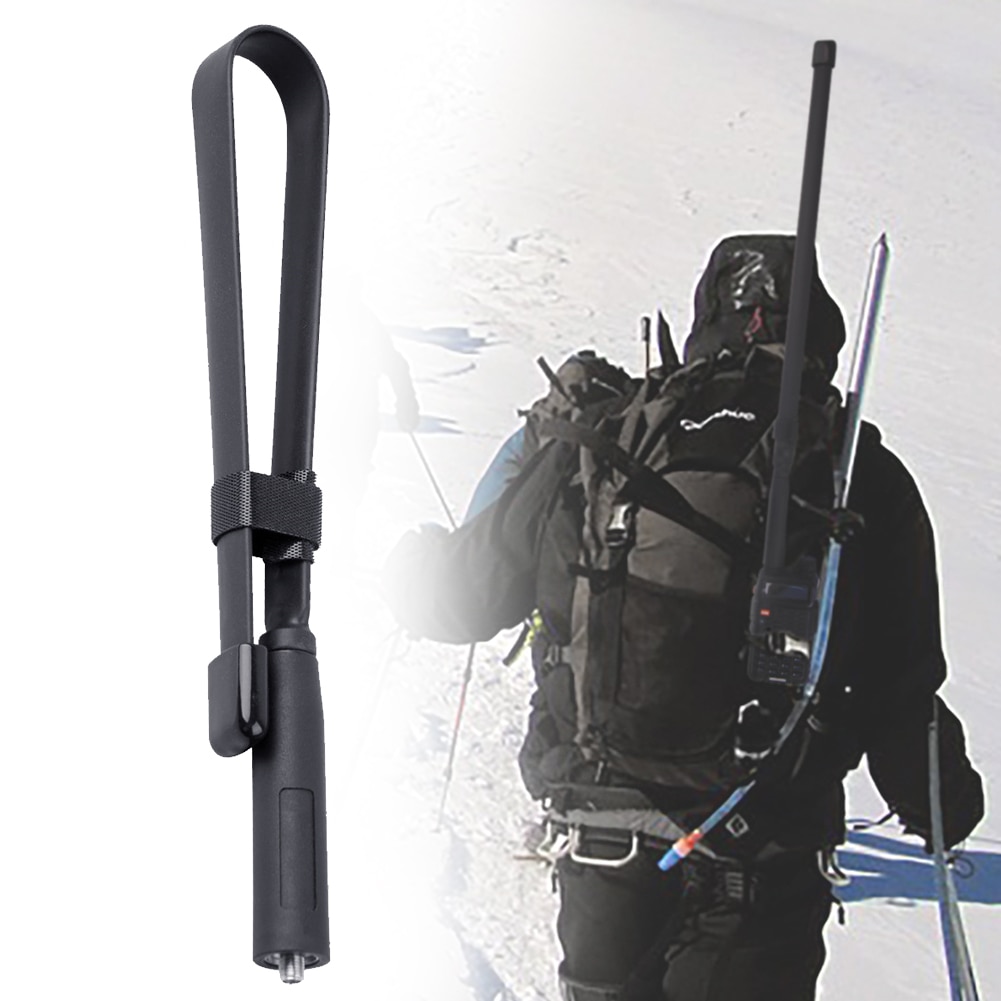 Signal boost walkie talkie vhf uhf foldbar fleksibel udvid antenne udendørs sma kvindelig bærbar dual band til baofeng uv -5r/82