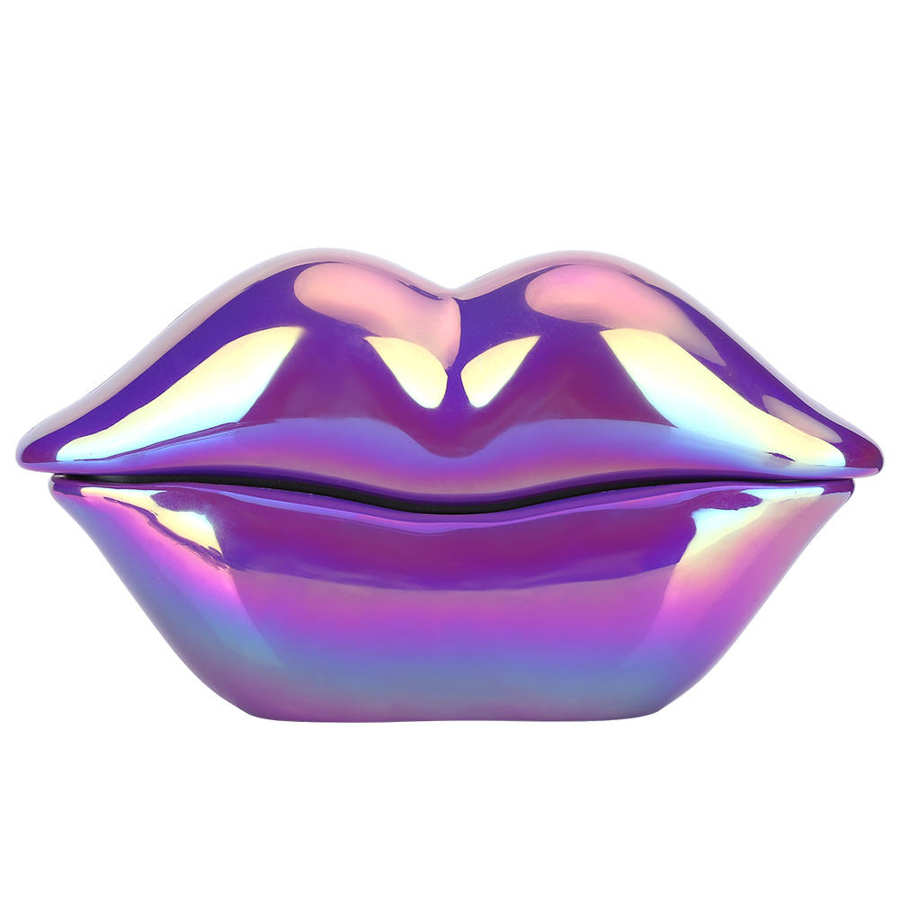 Lips Telephone Electroplate Desktop Landline Phone for Home Office Decoration Lip Shaped Phones telefone Red / Purple