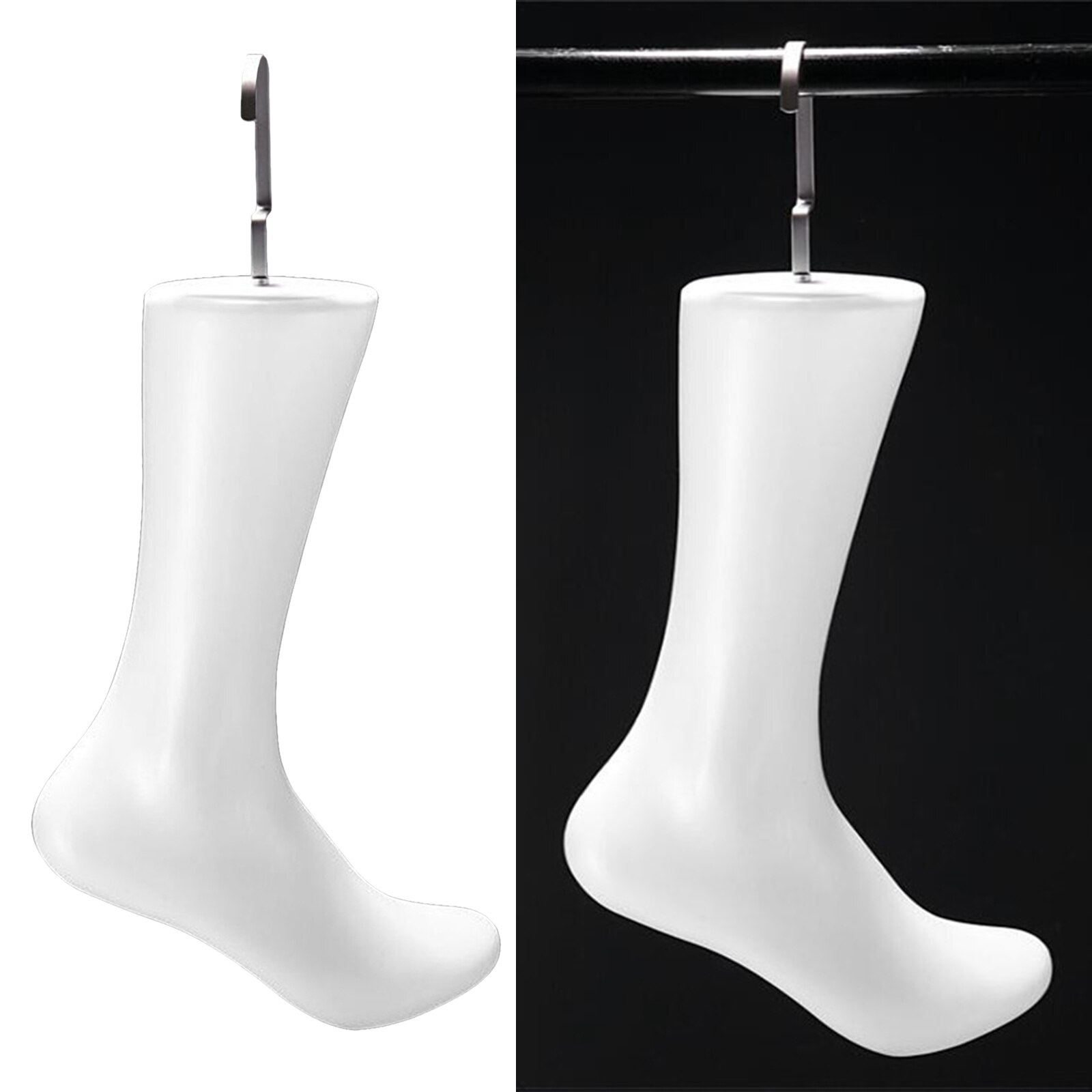 Pie exhibidor maniquí modelo para zapatos Calcetines Unisex blanco 32cm de altura