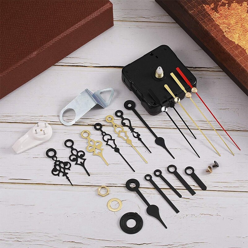 7 Sets Quartz Clock Movement Mechanism, Silent Short Shaft Clock Mechanisms with Hands, Wall Clock Mechanism Parts