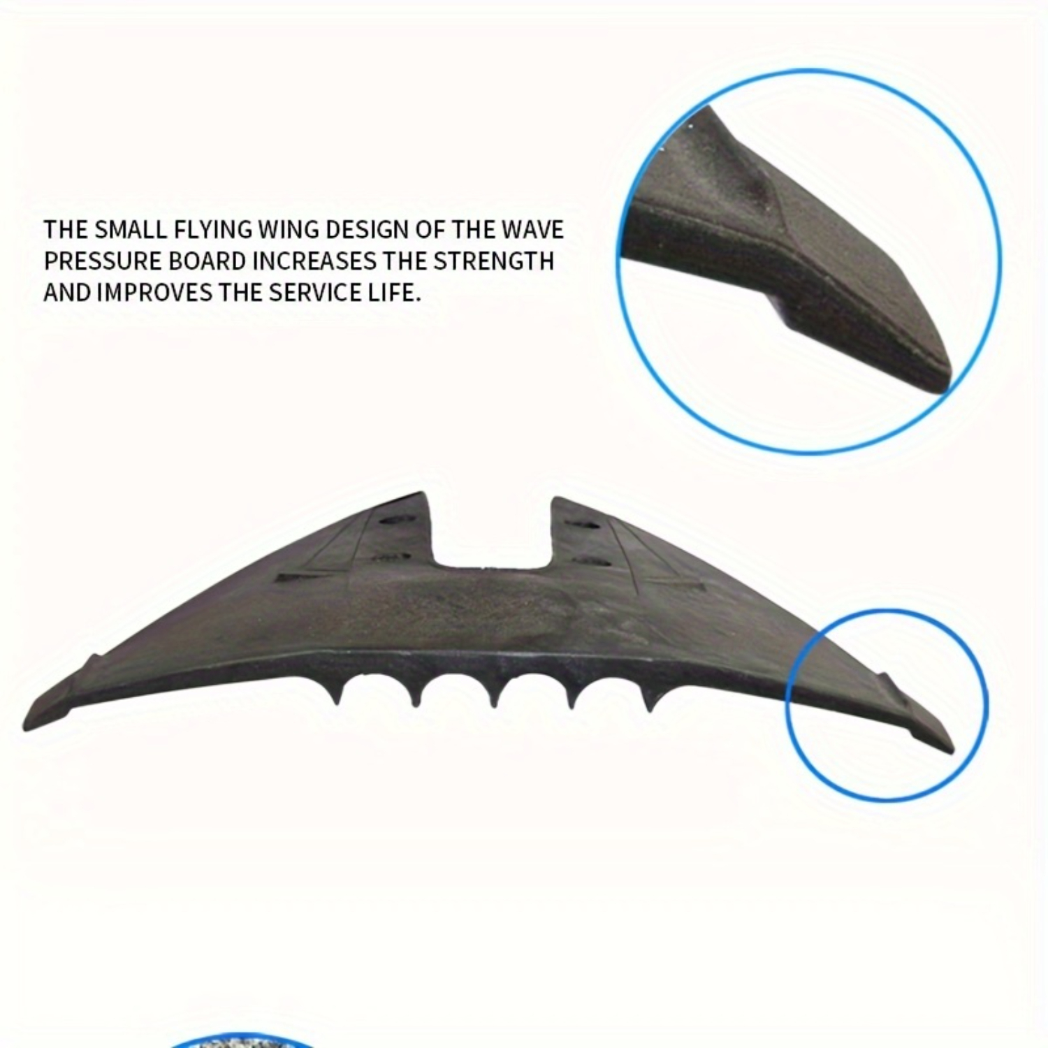Stinger hydrofoiler - motorstabilisatorfinner til påhængsmotorer, sort forbedrer ydeevnen for både  (4-300)