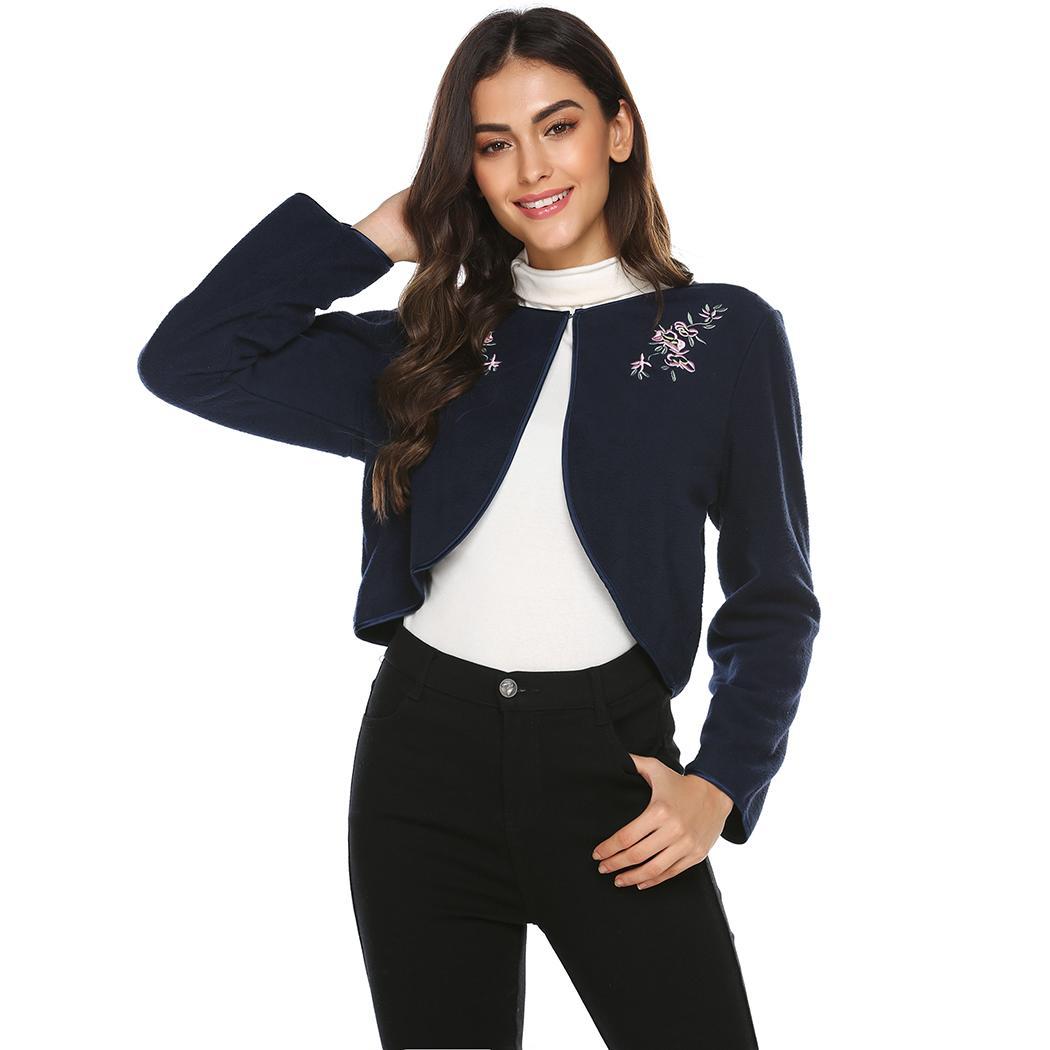 Women Casual Soft Bed Jacket Embroidered Height 172cm, Bust 85cm, Waist 60cm, Hip 90cm Detail Nightwear Loose: NB / l