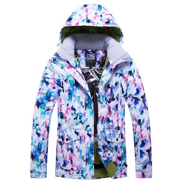 Tanie zimowe ciepłe kurtki narciarskie damskie wodoodporne wiatroszczelne kurtki snowboardowe stroje śnieżne damskie kombinezony narciarskie: Color 1 / XL
