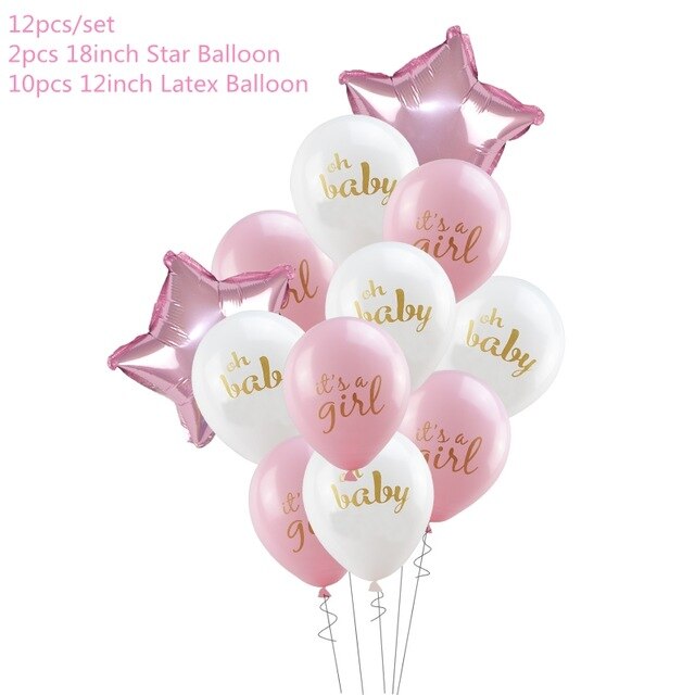 Gender Reveal Decor Pink Paper Banner Decorations Its a Girl Boy Balloons Party Supplies Baby Shower Gender Reveal Oh Baby: B18