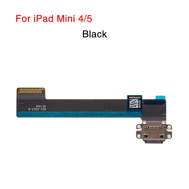 1 pçs doca de carregamento usb para ipad 2 3 4 5 6 ar 1 2 mini 1 2 3 4 pro 9.7 carregador porto de carregamento doca conector usb cabo flexível dados: For iPad Mini4 Black