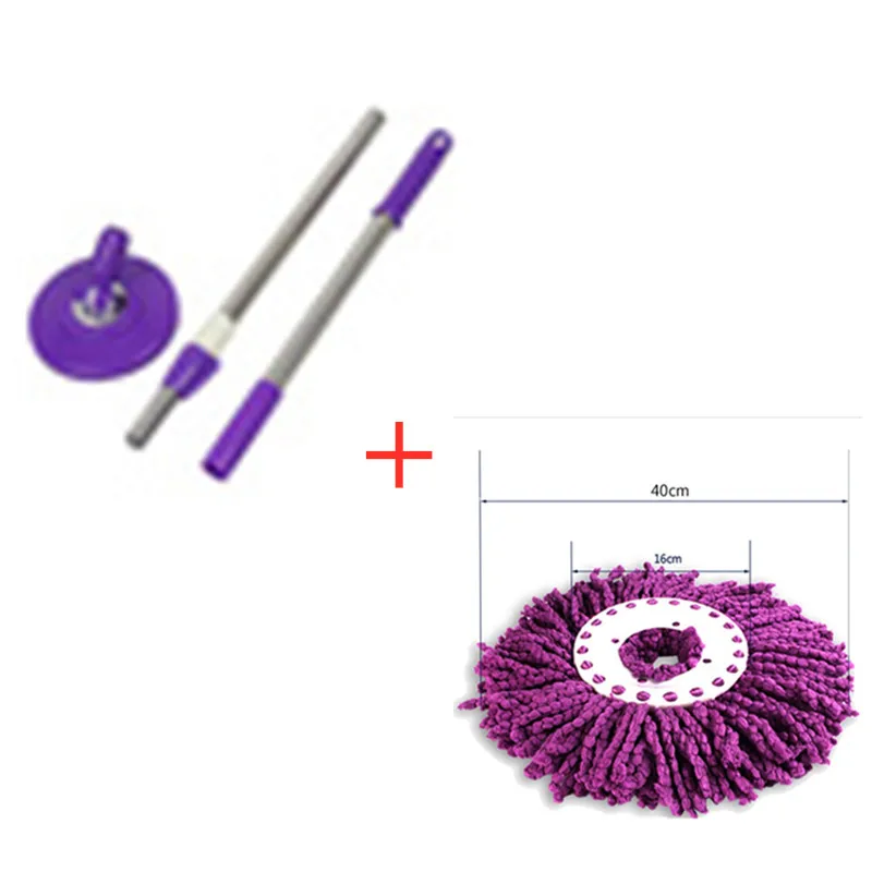 Spin Mop Pole Handle Replacement for Floor 360 Degrees Rotating Floor Mop Pole No Foot Pedal Version Handle Cleaning Tool Kit: WHITE