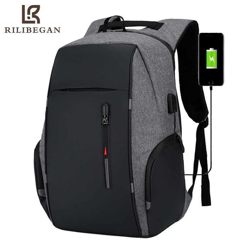 Laptop-rucksack mit super-usb-ladefunktion, reflektierenden streifen, große reisetasche, wasserdichter rucksack für herren