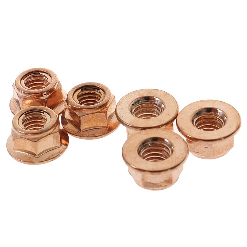 50 pièces d'écrou d'échappement M8 SW 13 écrou en cuivre