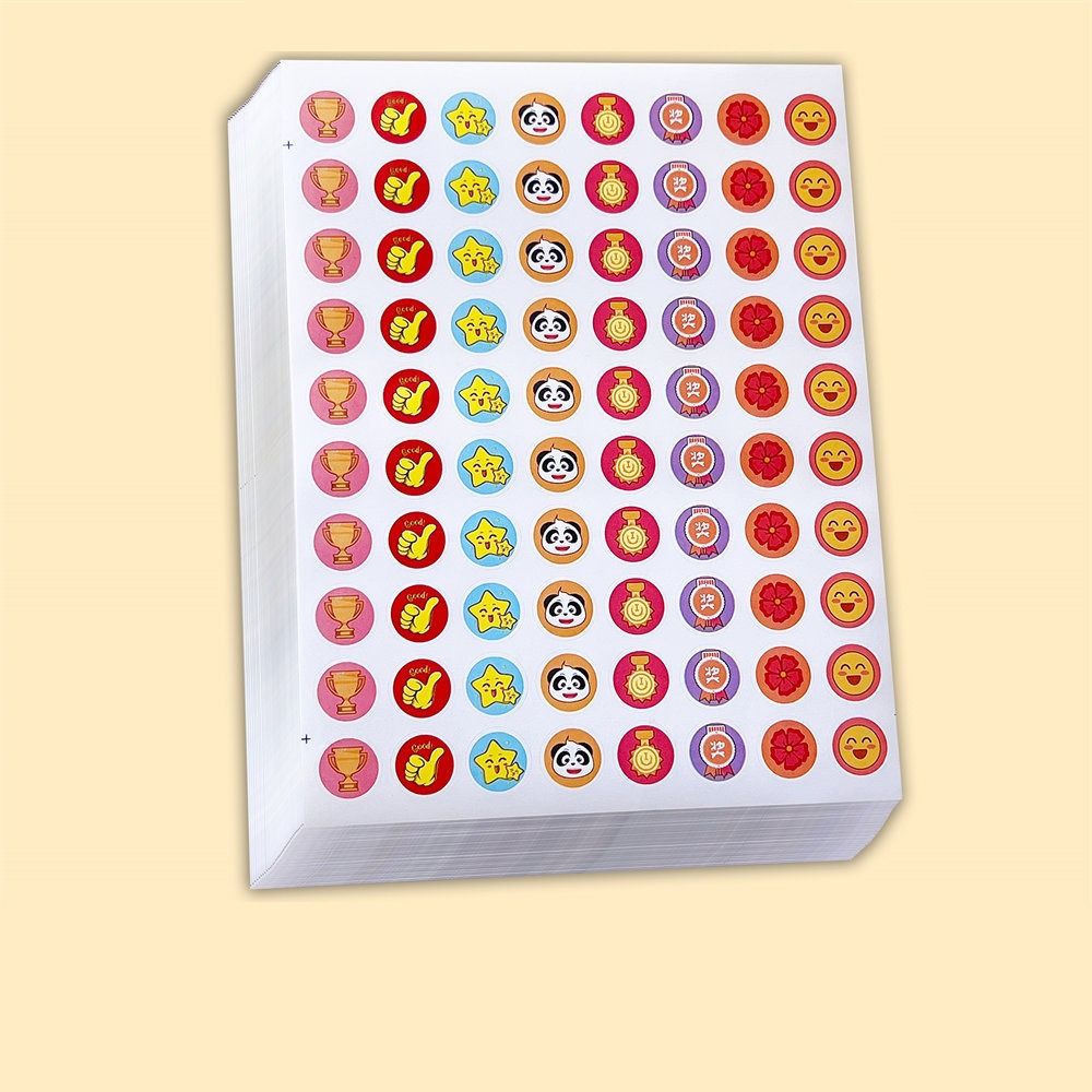 Beloning Stickers Voor Kinderen Ster Kleine Rode Bloem Lof Stickers Cartoon School Leraar Aanmoediging Motiverende Sticker: Paars