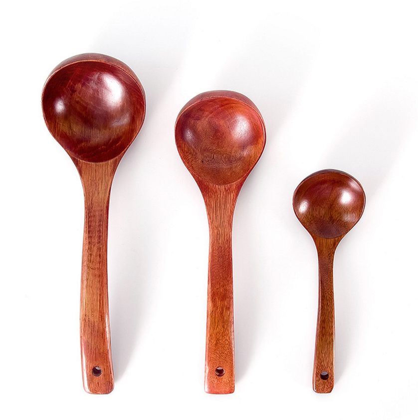 Japanese wooden spoon long handle soup spoon household porridge spoon large soup spoon