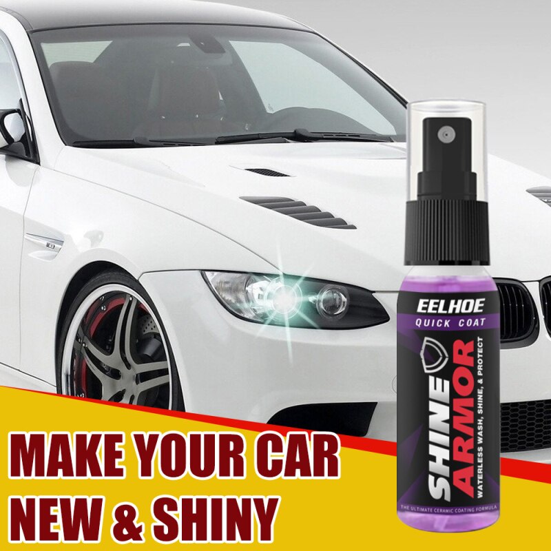 1pc For 30ml Shine Armor Ceramic Car Wash Strengthen Quick Coat Polish &amp; Seal Spray Car Nano Ceramic Coating Polishing Wax Spray