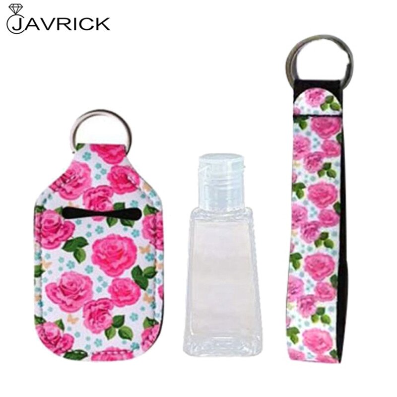 1 Set Tragbare 1 unzen Nachfüllbar Leere Reise Flaschen mit Keychain Halter Set Armband Keychain Flasche Container mit Flip Caps: N