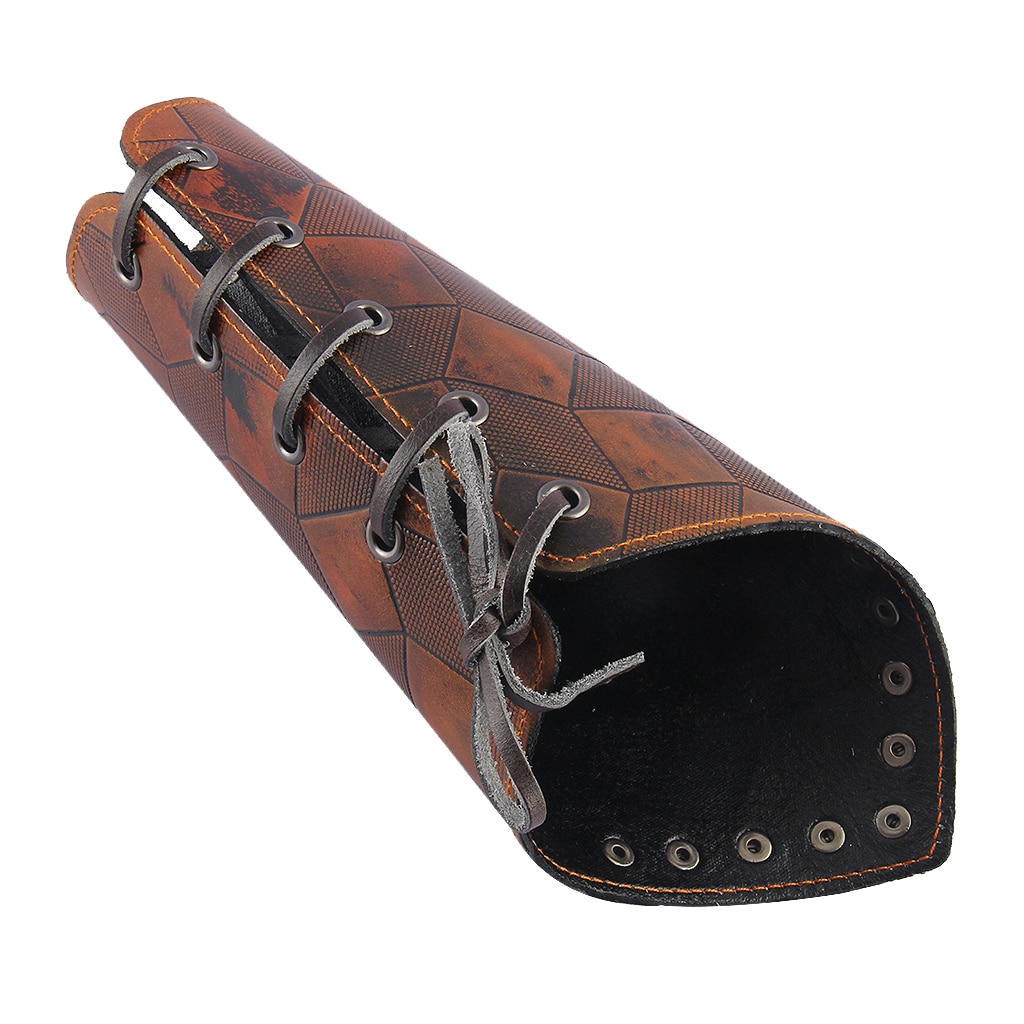 Middelalderlige unisex armbånd kunstlæder handske armbånd armbånd rustning