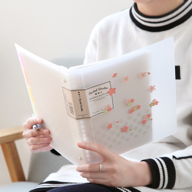 JIANWU japan KOKUYO Macaron note book loose leaf inner core A5 B5 notebook diary plan binder office school supplies ring binder