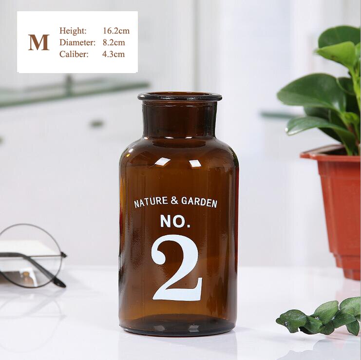 Nordisk dekorasjon tilbehør til hjemmet moderne glassvase til blomster vaser til hjemmet juledekorasjoner til hjemmet: M nr .2