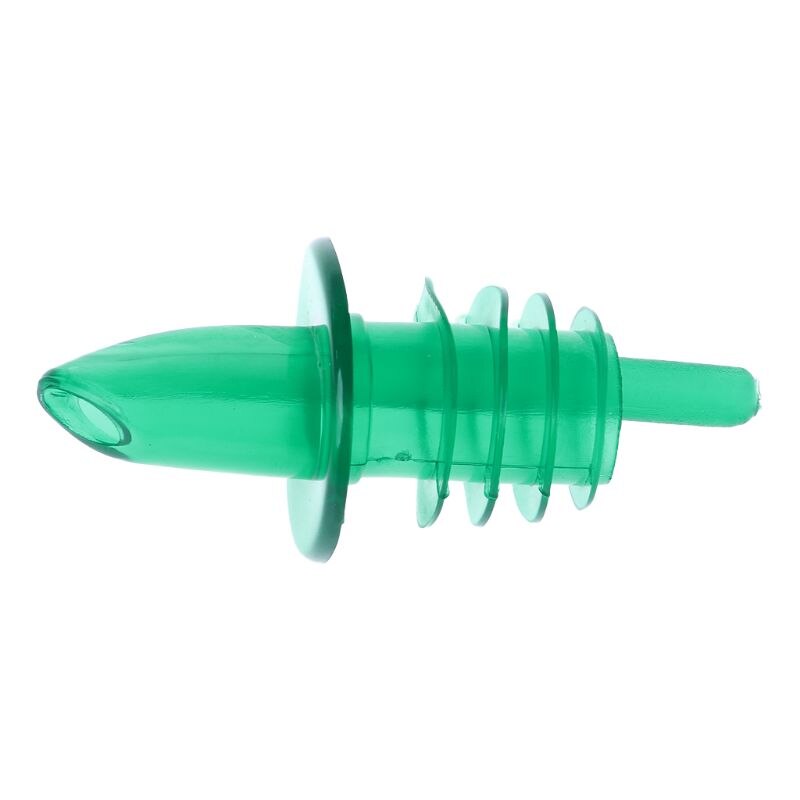 Plastic Liquor Spirit Wine Bottle Pour Free Flow Pourer Stopper Cocktail Drinks: green
