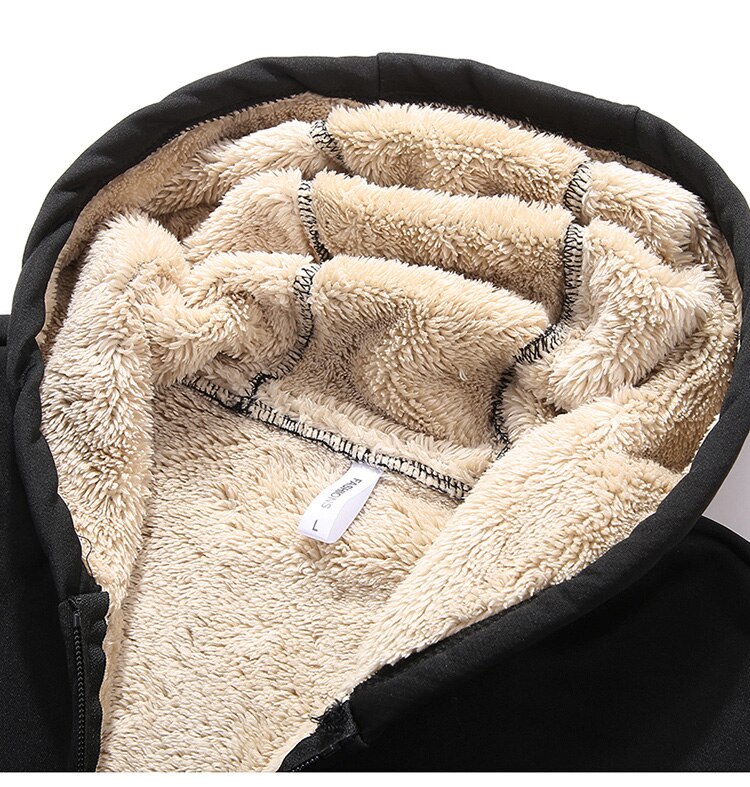 Casual Cashmere Track Suit Winter Men Tracksuit Thick Fleece Two Piece Set Pure Color Men's Set Warm Velvet Hoodies Pants Suit