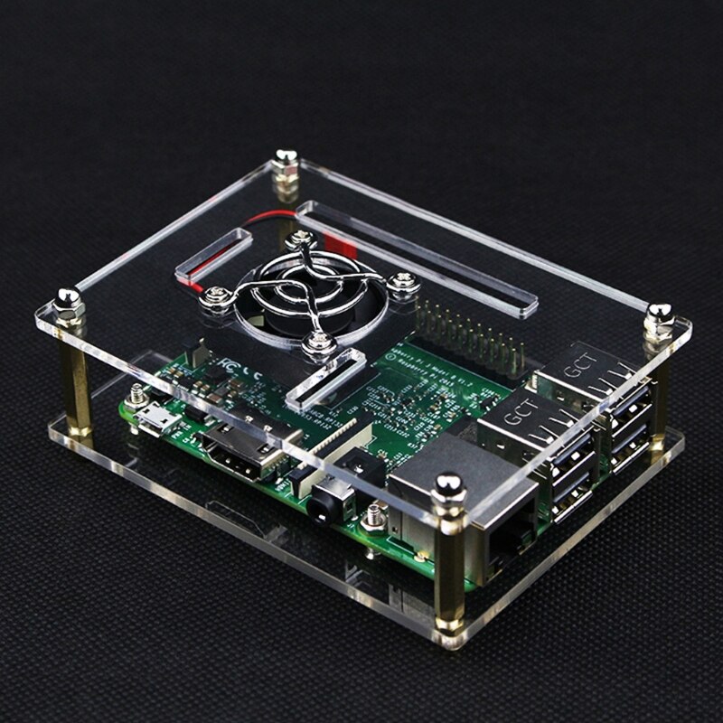 Clear Multilayer Raspberry Pi Cluster Case for Raspberry Pi 4 B Pi Rack Case with Cooling Fan for Raspberry Pi 3 Model B AXYB