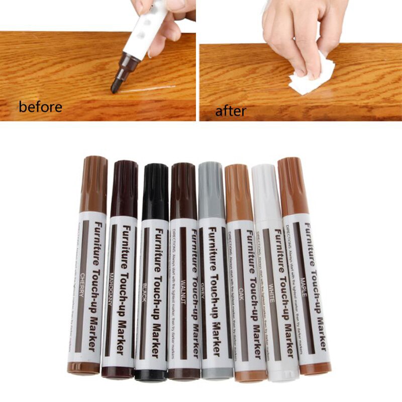 8 Kleuren Houten Meubels Touch Up Markers Pen Hout Krassen Herstellen Marker Kras Verf Pen Diy Hout Composiet Reparatie Tool