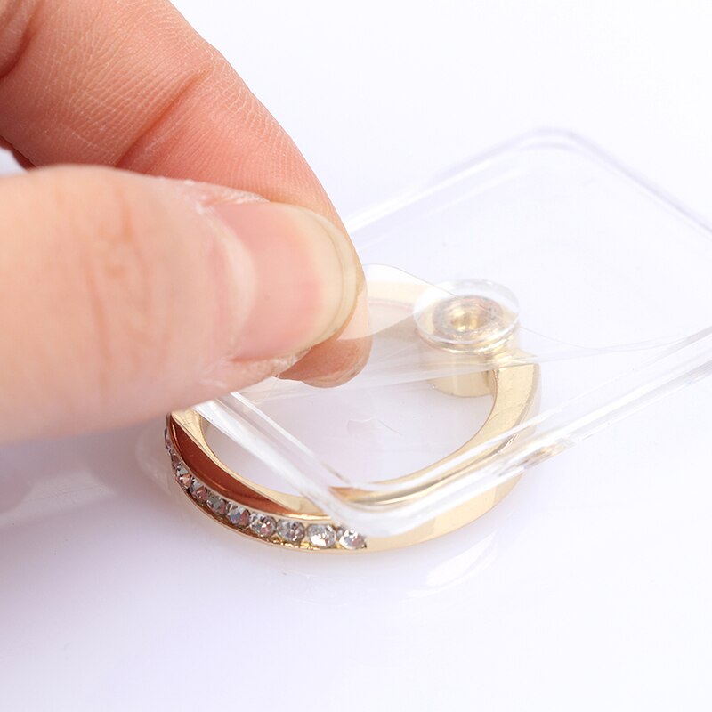 2 Stuks Transparante Mobiele Telefoon Houder Ring Universele Ondersteuning Vinger Ring Houder