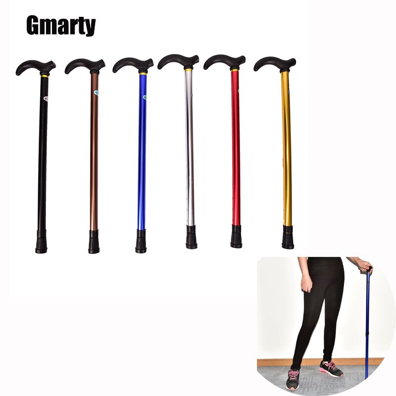 Telescopic Walking Stick Cane 6 Grade Alpenstock for Elderly Aluminium Body Hiking Rubber Tips Climbing Equipment